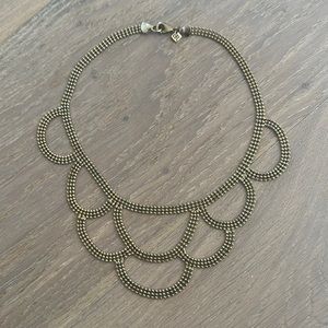 Banana Republic gold scalloped collar necklace.